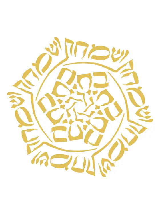 הדפס ממוסגר של המנטרה ושמחת בחייך